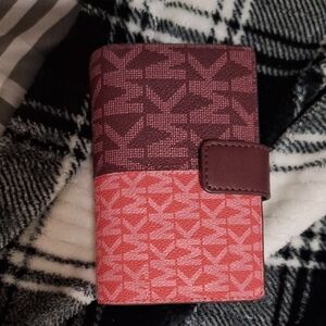Michael Kors Pink and Burgundy Logo Wallet